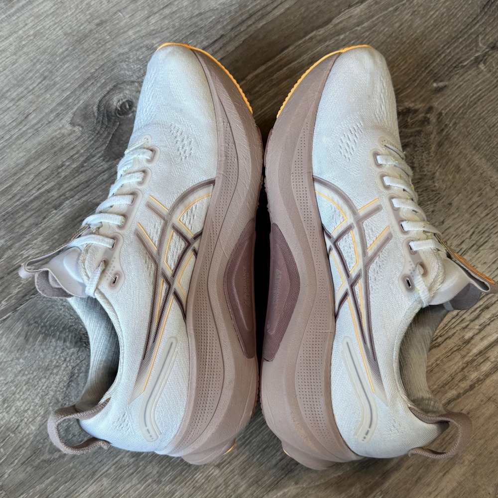 ASICS Gel-Kayano 30 Women Running Shoes Cream Mauve Orange 1012B838 Size 8
